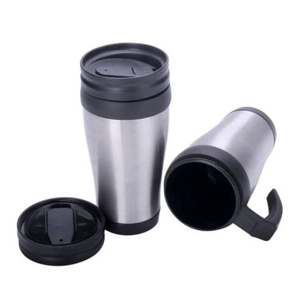 Mug Isotherme 400 ml – Tasse à Café de Voyage en Acier Inoxydable – Gobelet Thermos Étanche avec Anse – Noir Mug Isotherme 400 ml – Tasse à Café de Voyage en Acier Inoxydable – Gobelet Thermos Étanche avec Anse – Noir