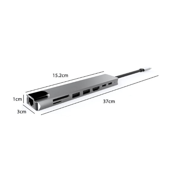 Adaptateur TYPE-C vers HDMI 8-en-1 RS-TCHD8IN1 Adaptateur TYPE-C vers HDMI 8-en-1 RS-TCHD8IN1