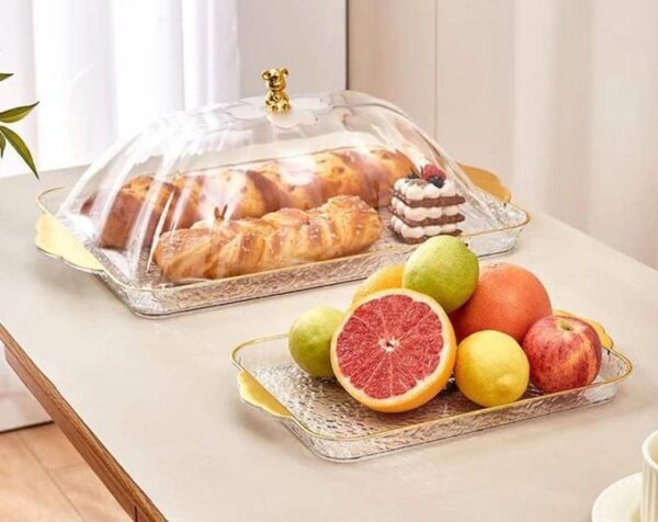 Panier de Présentation avec Couvercle – Présentoir à Pain, Fruits et Gâteaux – Transparent – Multi-Usages Panier de Présentation avec Couvercle – Présentoir à Pain, Fruits et Gâteaux – Transparent – Multi-Usages