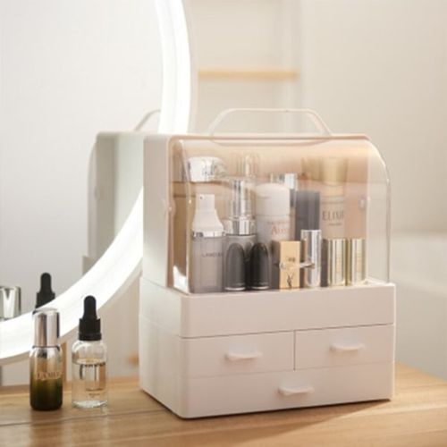 Organisateur Maquillage Acrylique Transparent – Boîte de Rangement Cosmétique avec Tiroirs – Blanche Organisateur Maquillage Acrylique Transparent – Boîte de Rangement Cosmétique avec Tiroirs – Blanche