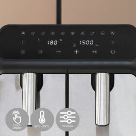 Friteuse à Air Noir 3400 W 8 L Acier inoxydable (Reconditionné A) – Image 10