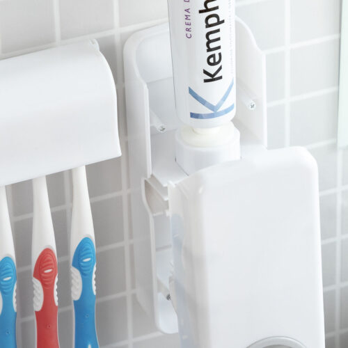 Distributeur de Dentifrice avec Porte Brosse à Dents Diseeth InnovaGoods – Image 9
