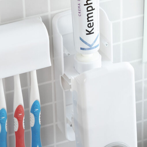 Distributeur de Dentifrice avec Porte Brosse à Dents Diseeth InnovaGoods Distributeur de Dentifrice avec Porte Brosse à Dents Diseeth InnovaGoods