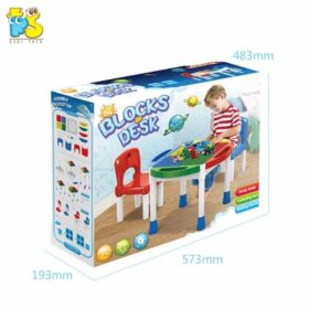 Table de Jeu de Construction 3 en 1 avec 2 Chaises – Multifonction pour Enfants – Activités, Rangement & Apprentissage