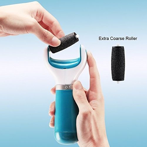 Râpe Pied Électrique aux Cristaux de Diamant + Tête de Rouleau Bonus – Bleu Râpe Pied Électrique aux Cristaux de Diamant + Tête de Rouleau Bonus – Bleu