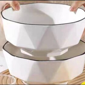 Lot de 4 Assiettes Creuses en Céramique – 7 pouces – Rondes – Blanc – Image 3