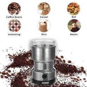Moulin Électrique Multifonction – Inox 150W – Café, Épices, Ail, Poivre, Piment, Riz, Haricot