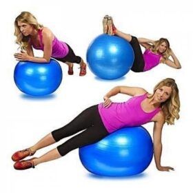 Ballon de Yoga 65 cm – Anti-Éclatement – Bleu – Fitness, Posture, Équilibre – Sans Pompe – Image 1