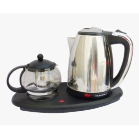 Ensemble Bouilloire & Théière Électrique 2L – Avec Filtre et Plateau Chauffant – 2000W