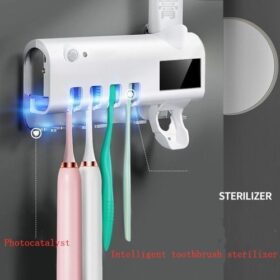Distributeur de Dentifrice Électrique avec Support Téléphone – Automatique & Hygiénique pour Salle de Bain – Image 1