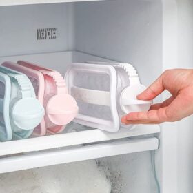 Bouteille 2 en 1 avec 17 Boules de Glaçons – Bouteille d’Eau Froide Réutilisable – Gris – Image 4