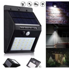 Lampe Solaire Extérieure LED 0.55W – Détecteur de Mouvement – Étanche IP65 – Noir