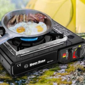 Réchaud à Gaz Portable à Cassette – Brûleur Simple – Usage Extérieur & Intérieur – 1,2 kg – Noir – Image 2