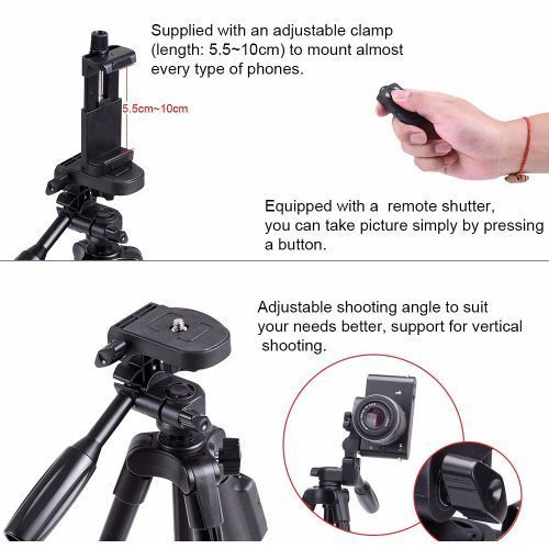 Trépied universel pour appareil photo et téléphone – Léger et pliable – Support vidéo/photo stable Trépied universel pour appareil photo et téléphone – Léger et pliable – Support vidéo/photo stable