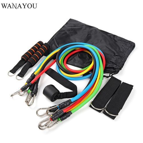 Bandes de Résistance Latex 11 Pièces – Élastiques de Fitness pour Yoga, Crossfit, Musculation & Rééducation – Set avec Ancrage, Poignées et Sangle Bandes de Résistance Latex 11 Pièces – Élastiques de Fitness pour Yoga, Crossfit, Musculation & Rééducation – Set avec Ancrage, Poignées et Sangle