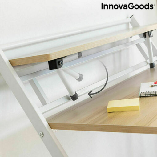 Bureau Pliable avec Étagère Tablezy Bois (Reconditionné B) Bureau Pliable avec Étagère Tablezy Bois (Reconditionné B)
