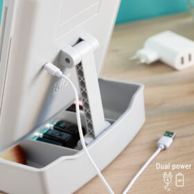 Miroir LED Pliable avec Organisateur de Maquillage 3-en-1 Panomir – Image 10