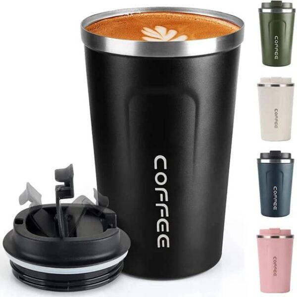 Thermos-Mug Isotherme 380 ml – Acier Inoxydable – Boissons Chaudes 10h / Froides 24h – Couvercle Étanche à Bouton-Poussoir Thermos-Mug Isotherme 380 ml – Acier Inoxydable – Boissons Chaudes 10h / Froides 24h – Couvercle Étanche à Bouton-Poussoir