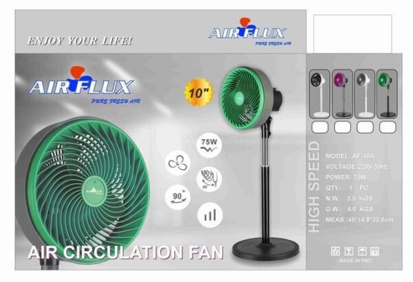 Ventilateur Sur Pied 10 Pouces – Oscillant, Électrique, Plastique Léger Ventilateur Sur Pied 10 Pouces – Oscillant, Électrique, Plastique Léger