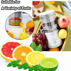 Presse-Agrumes Électrique Portable – Sans Fil – USB Rechargeable – 45W – Pour Oranges, Citrons, Fruits & Légumes – Image 3