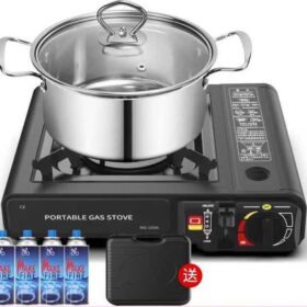 Réchaud à Gaz Portable à Cassette – Brûleur Simple – Usage Extérieur & Intérieur – 1,2 kg – Noir – Image 3