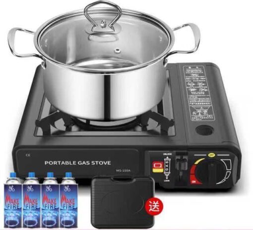 Réchaud à Gaz Portable à Cassette – Brûleur Simple – Usage Extérieur & Intérieur – 1,2 kg – Noir Réchaud à Gaz Portable à Cassette – Brûleur Simple – Usage Extérieur & Intérieur – 1,2 kg – Noir