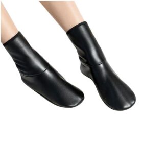 Chaussettes d'intérieur Unisexe - Automne / Hiver en Simili Cuir Noir