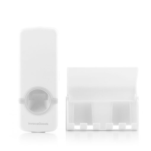 Distributeur de Dentifrice avec Porte Brosse à Dents Diseeth InnovaGoods Distributeur de Dentifrice avec Porte Brosse à Dents Diseeth InnovaGoods