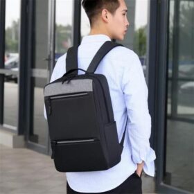 Sac à Dos Ordinateur 15 Pouces – Avec Port USB – Noir & Gris – Confort et Sécurité – Image 3