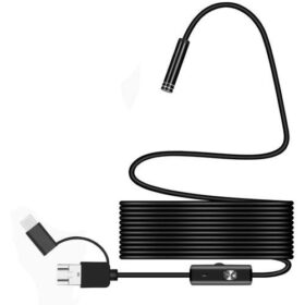 Endoscope Étanche avec Câble Flexible et Miroir – Caméra d’Inspection HD pour Smartphone ou PC