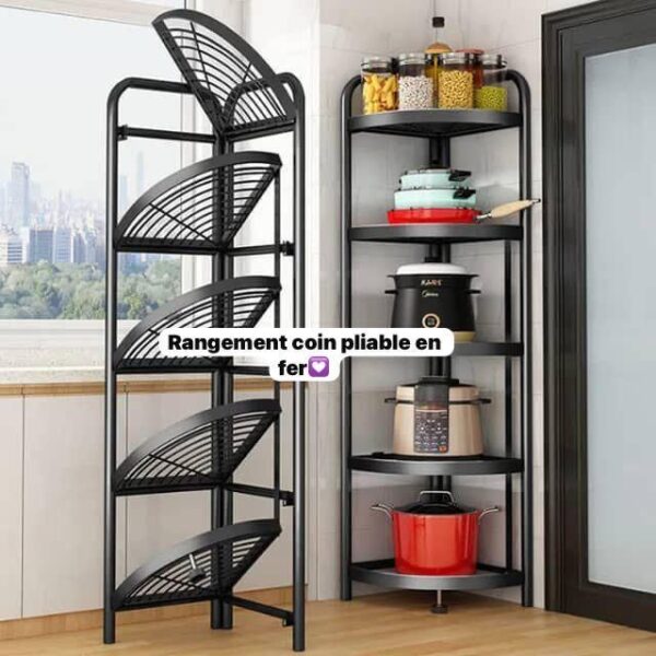 Étagère de Rangement Pliable en Fer – 5 Niveaux – Robuste et Gain de Place – 156x51 cm Étagère de Rangement Pliable en Fer – 5 Niveaux – Robuste et Gain de Place – 156x51 cm