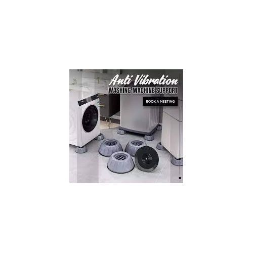 Support Antivibrations pour Machine à Laver et Réfrigérateur – Lot de 4, Charge 200kg, Gris