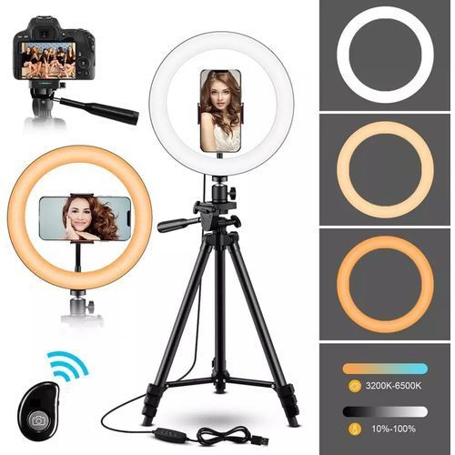 Anneau lumineux LED avec trépied lampe à intensité variable pour photographie Anneau lumineux LED avec trépied lampe à intensité variable pour photographie