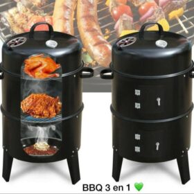 Barbecue Grill à Charbon de Bois 3 en 1 – Fumoir, Cuisson Directe & Rôtissoire – Image 2