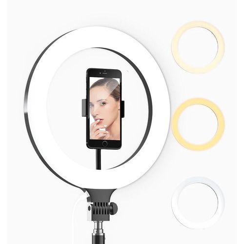 Ring Light LED 10" Professionnel avec Trépied Réglable 2,1m + Support Téléphone & Télécommande – 3 Modes Lumière Ring Light LED 10" Professionnel avec Trépied Réglable 2,1m + Support Téléphone & Télécommande – 3 Modes Lumière