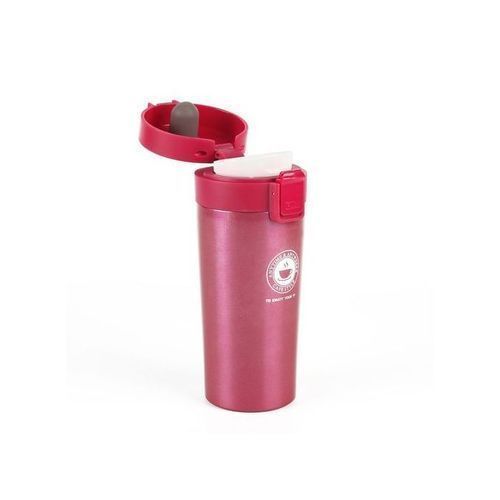 Thermos Mug Isotherme 24h – Acier Inoxydable 350ml – Étanche, Antidérapant & Résistant – Rose Fuchsia