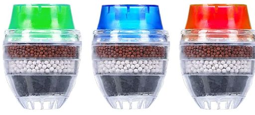 Mini Purificateur d’Eau à 6 Couches pour Robinet – Filtration à Charbon Actif – Compatible Cuisine & Salle de Bain