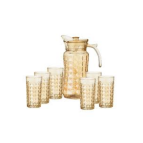 Ensemble Carafe en Cristal – 7 Pièces (1L + 6 Verres 0,5L) – Image 2