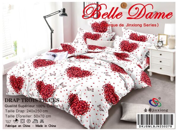 Draps 100% Coton 3 Pièces