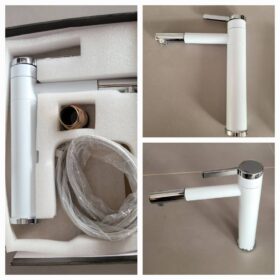 Robinet Evier blanc argenté – Image 1