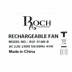 Ventilateur rechargeable Roch RSF-918R-B - 18" – Image 4