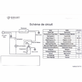 Réfrigérateur Bar SMART TECHNOLOGY-STR90WH-90L – Image 6