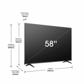 Téléviseur Hisense 58" 58A6K Smart Tv 4K -Vidaa U – Image 7