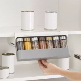 Boîte de rangement pour pots et bouteille d'épices