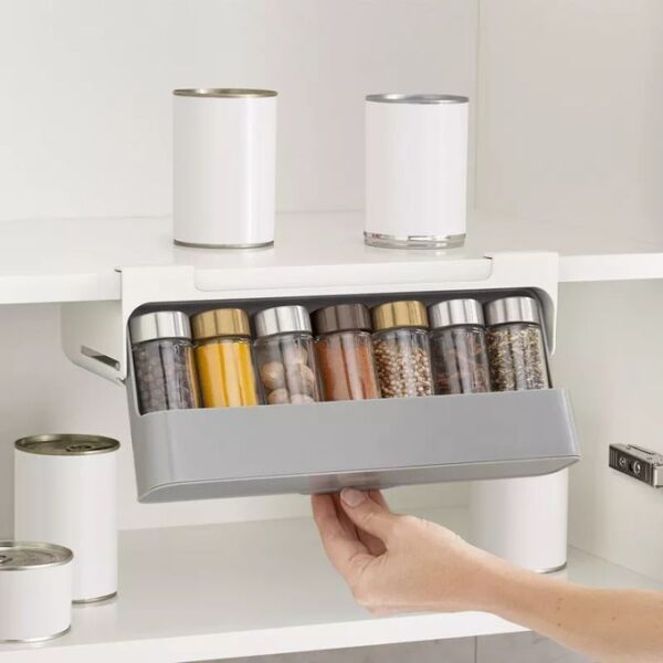 Boîte de rangement pour pots et bouteille d'épices Boîte de rangement pour pots et bouteille d'épices