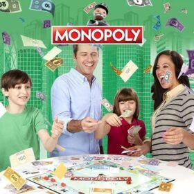 Mini Monopoly – Jeu de Société Compact | 2 à 8 Joueurs | Dès 8 Ans | Édition Blanche
