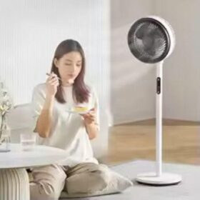 Ventilateur de Circulation d’Air Domestique – Télécommande – Tête Oscillante – 3 Vitesses – 40W – Airflux – Blanc – Image 2