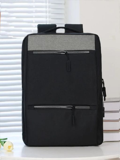 Sac à Dos Ordinateur 15 Pouces – Avec Port USB – Noir & Gris – Confort et Sécurité Sac à Dos Ordinateur 15 Pouces – Avec Port USB – Noir & Gris – Confort et Sécurité