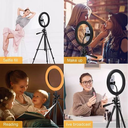 Anneau lumineux LED avec trépied lampe à intensité variable pour photographie Anneau lumineux LED avec trépied lampe à intensité variable pour photographie