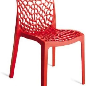 Chaise Empilable en Plastique – Rose – Design Moderne – Intérieur & Extérieur – Prête à l'emploi – Garantie 6 Mois